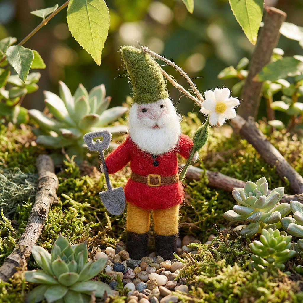 Gilbert the Garden Gnome Felt Ornament