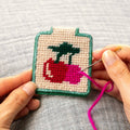 Cherry Keychain, Needlepoint Kit