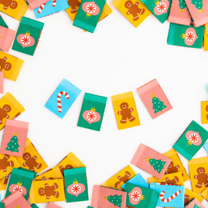Christmas Holiday Icons, Woven Labels