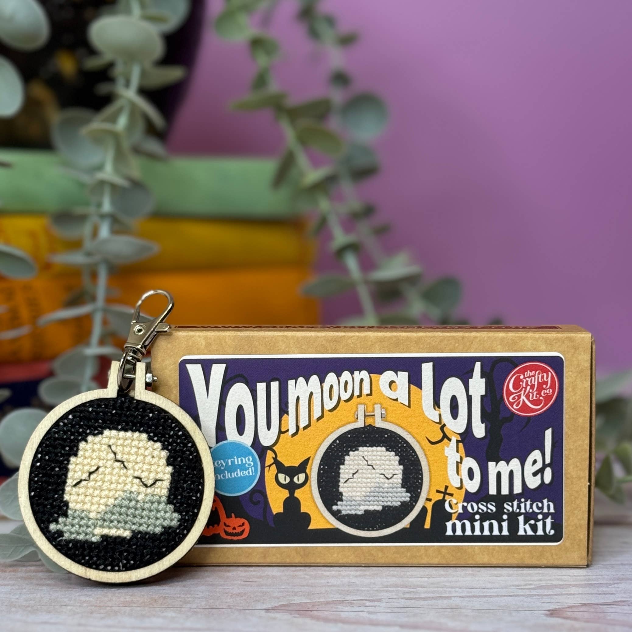 You moon a lot to me! Mini Matchbox Cross Stitch Kit