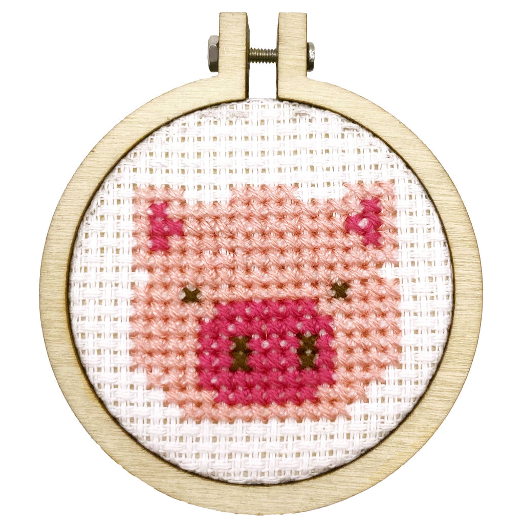 Missing You Pig Time, Mini Matchbox Cross Stitch Kit