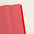 Classic Stripes Printed Felt, White on Red
