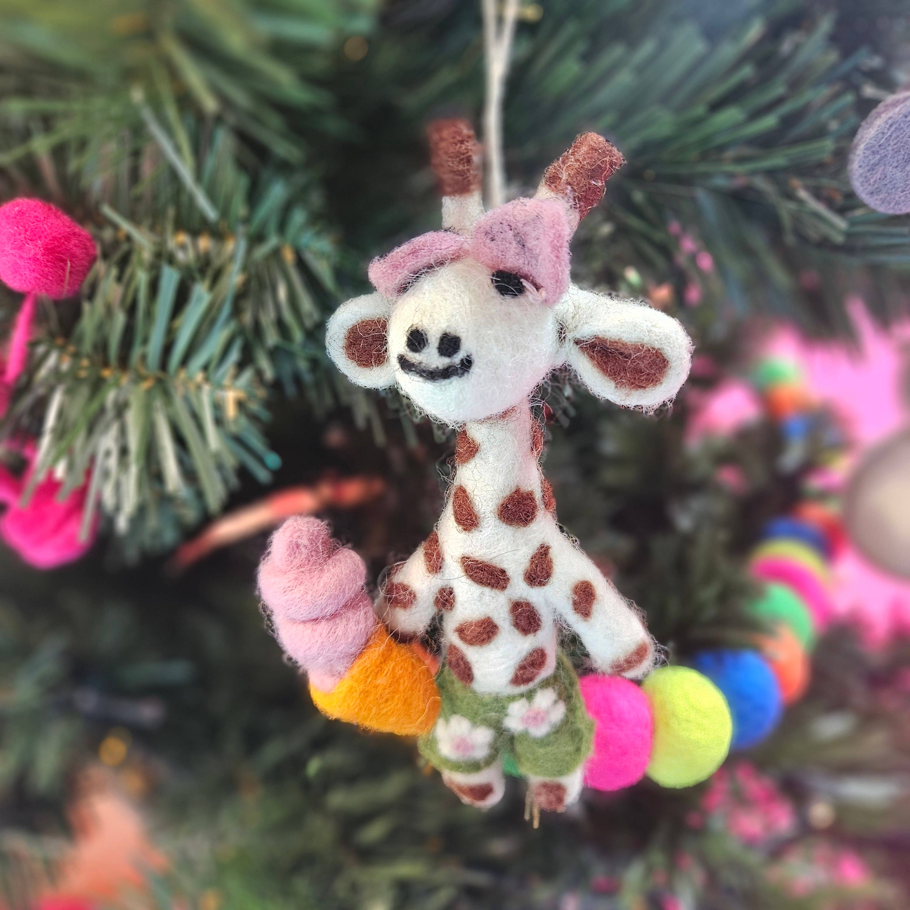 Ginny the Giraffe Safari Felt Ornament
