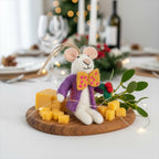 Jingle Whiskers Christmas Mouse Felt Ornament