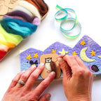 Personalizable Wool Crown Felting Kit in Purple Gradient