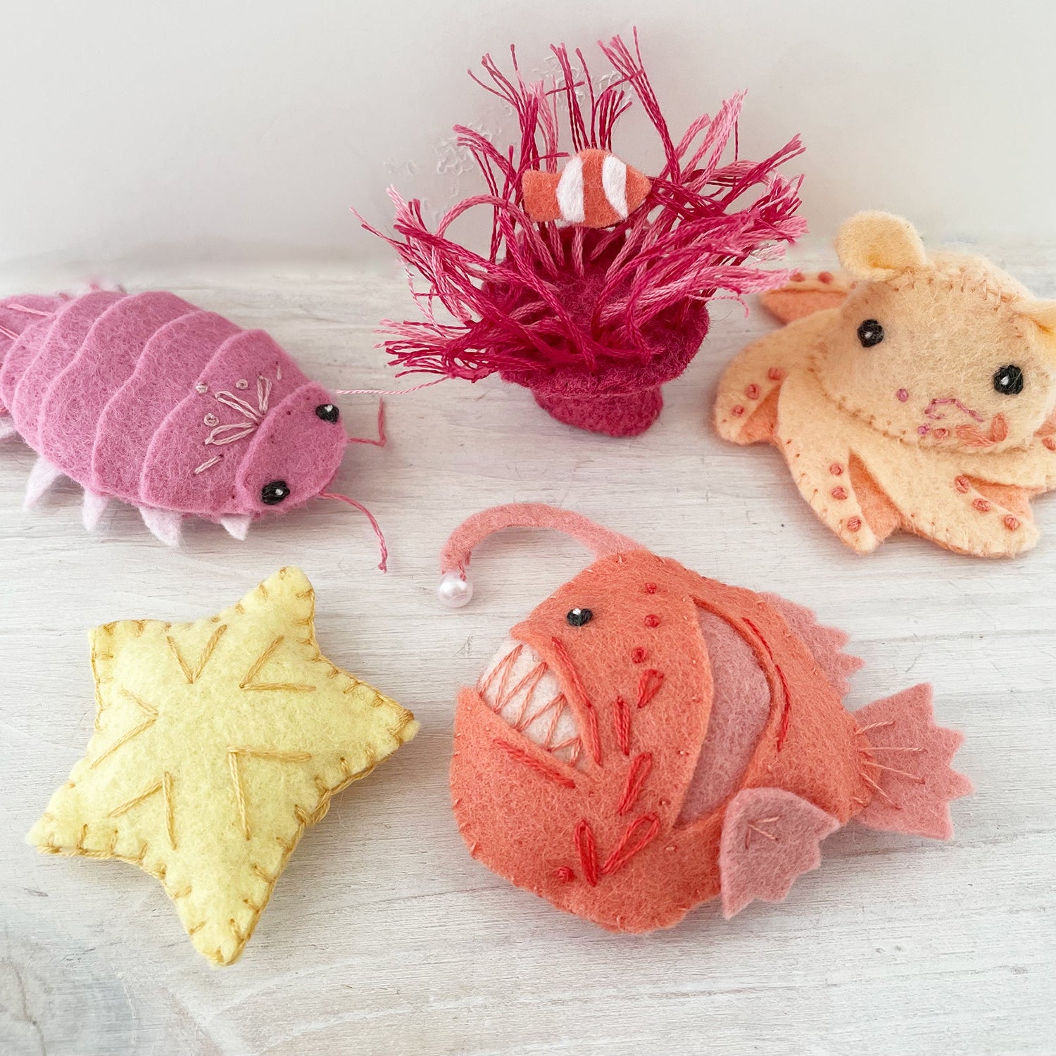 Deep Sea Creatures felt pattern