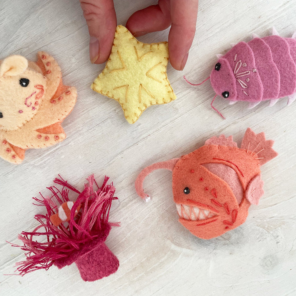 Deep Sea Creatures felt pattern