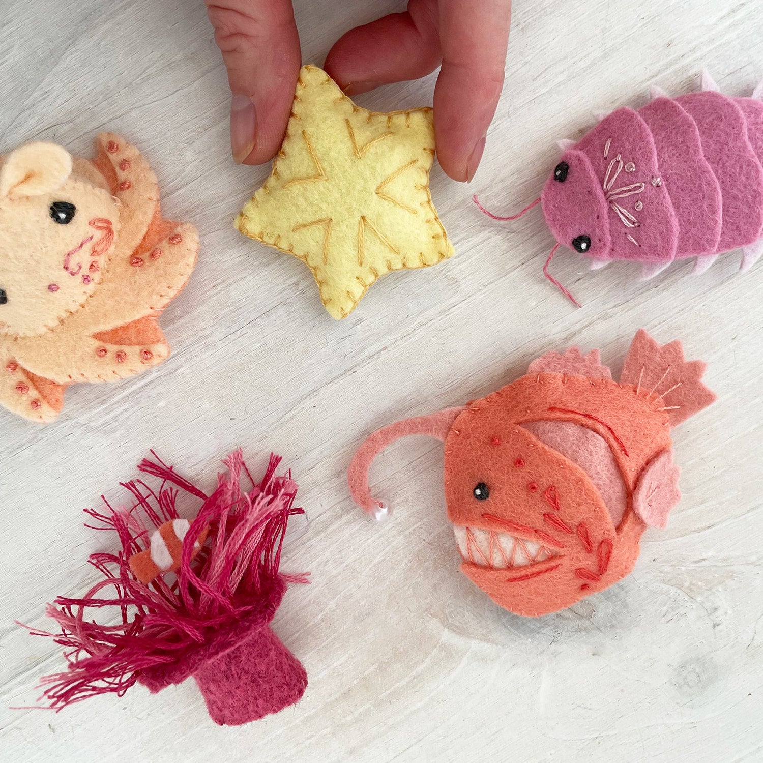 Deep Sea Creatures felt pattern