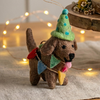 Party Pooch Felt Ornament