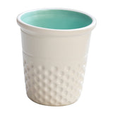 Ceramic Thimble Container, Aqua