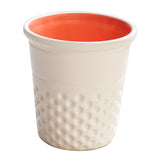 Ceramic Thimble Container, Coral