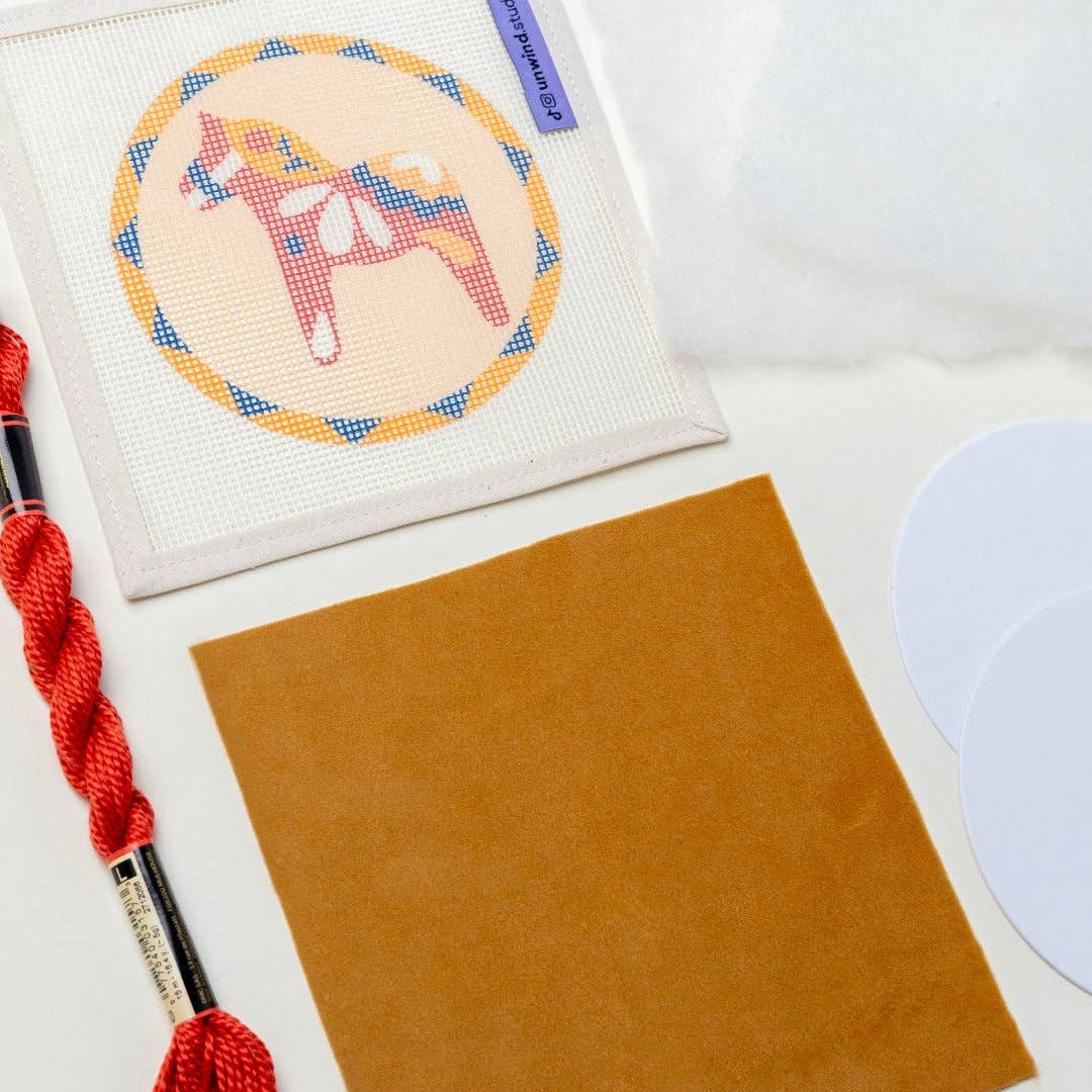 Dala Horse Red Needlepoint Ornament Kit