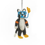 Snorkeling Cat Felt Ornament