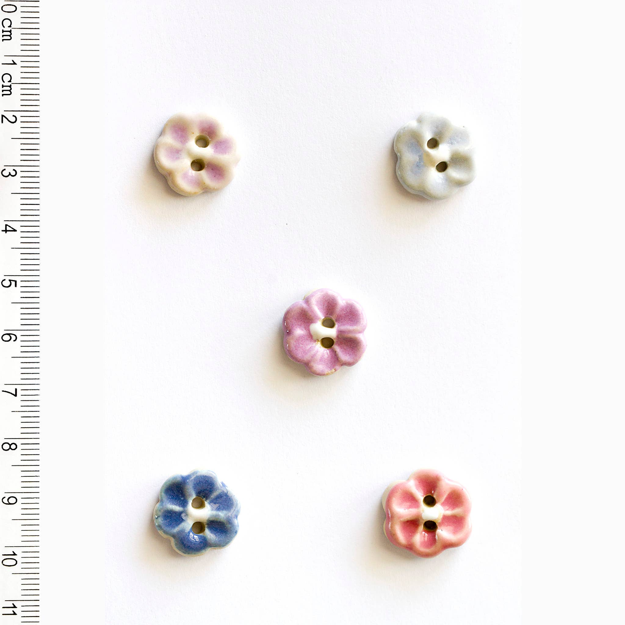 Ceramic Flower Buttons