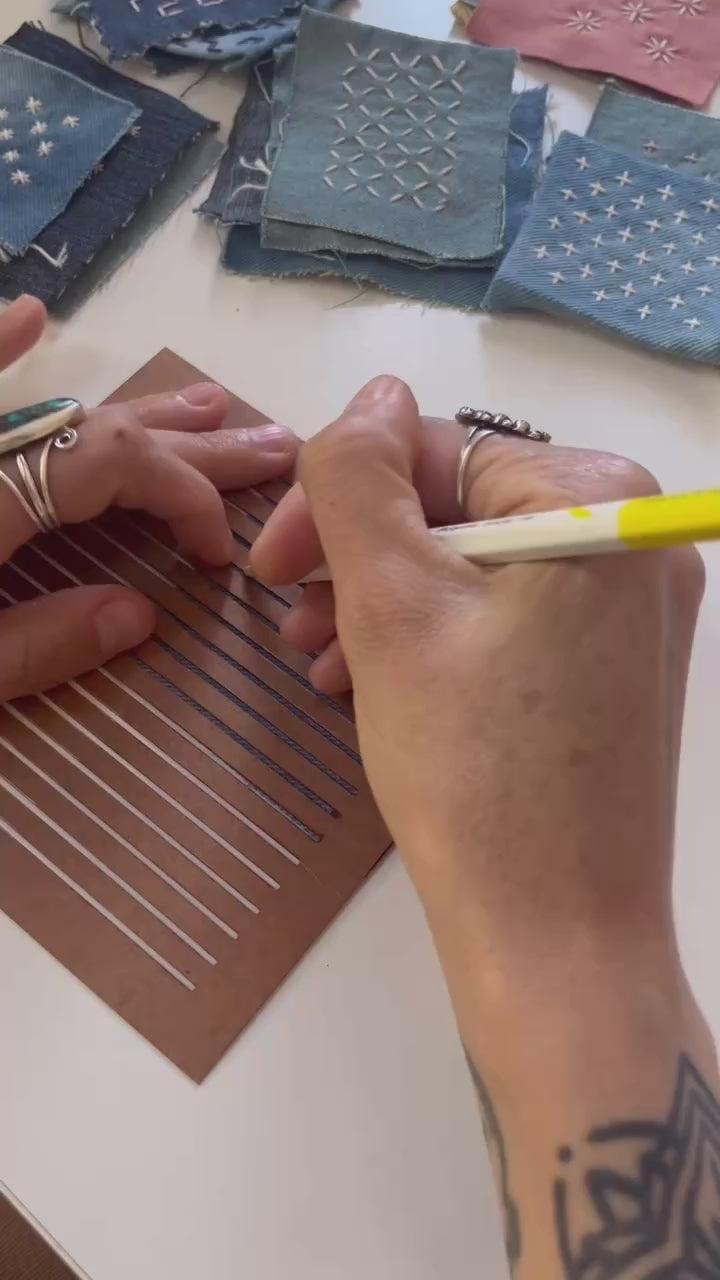 Sashiko Grid Stencil