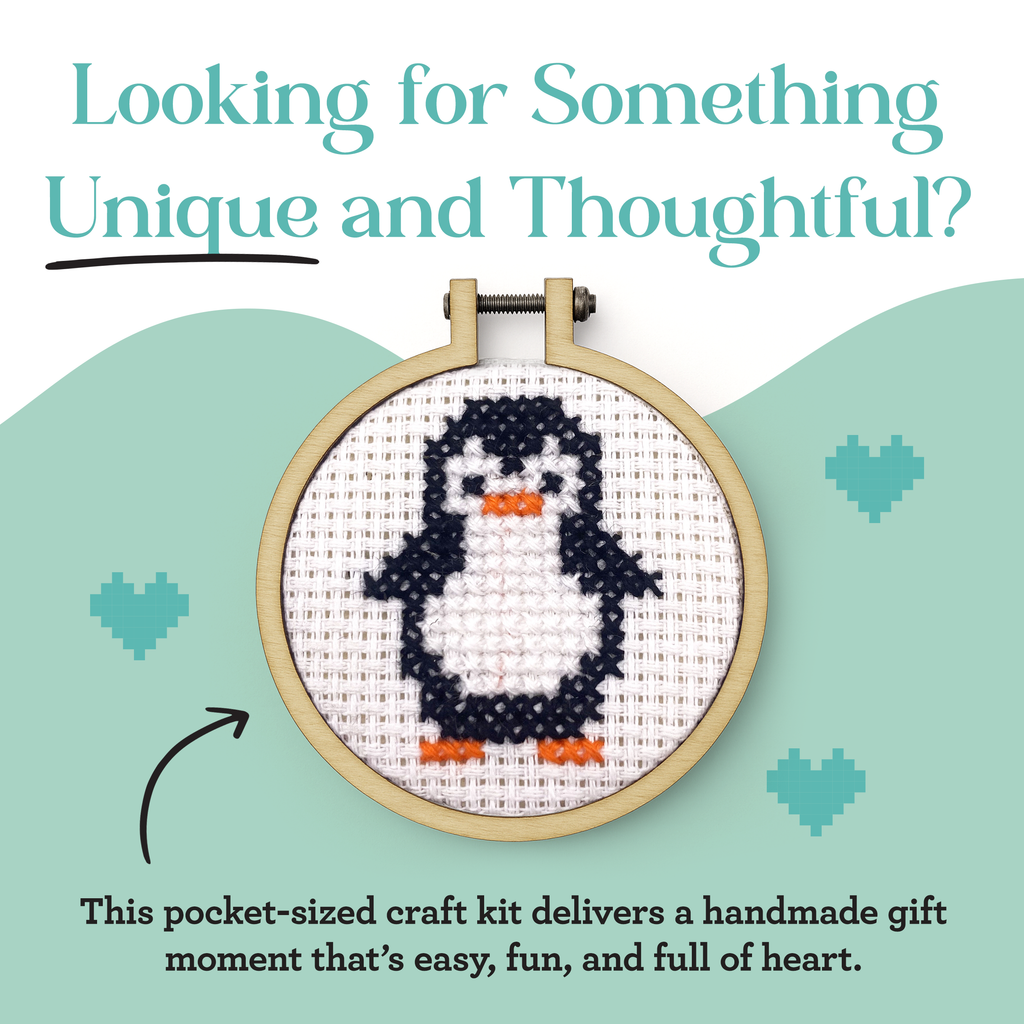 Waddle I do Without You Mini Matchbox Cross Stitch Kit