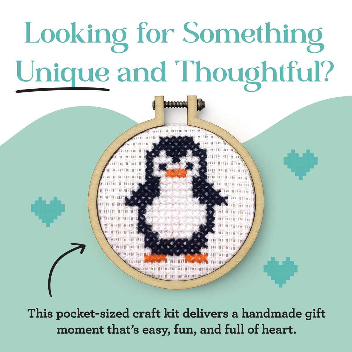 Waddle I do Without You Mini Matchbox Cross Stitch Kit