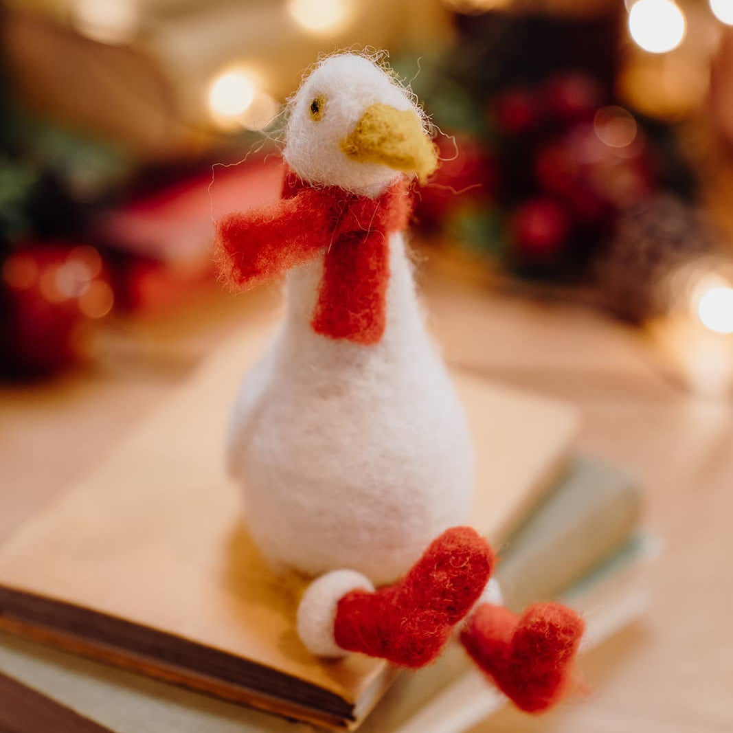 Winter Goose Needle Felting Kit
