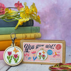You Grow Girl! Mini Matchbox Cross Stitch Kit