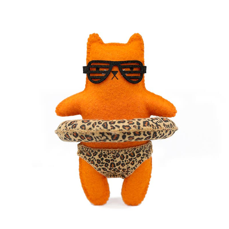 Leopard Cat Felt Doll Kit