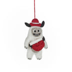 Santa Yeti Arctic Felt Ornament