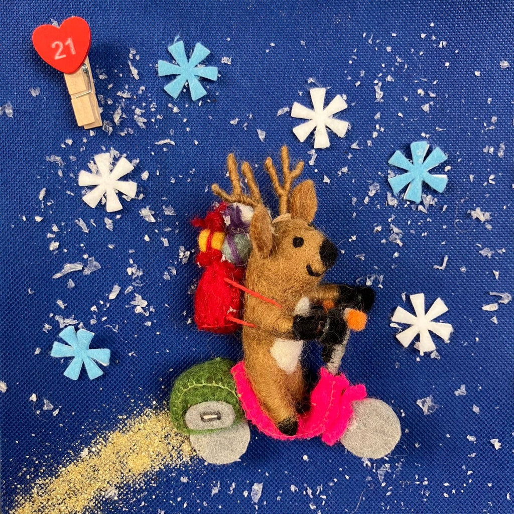 Comet the Reindeer Felt Ornament
