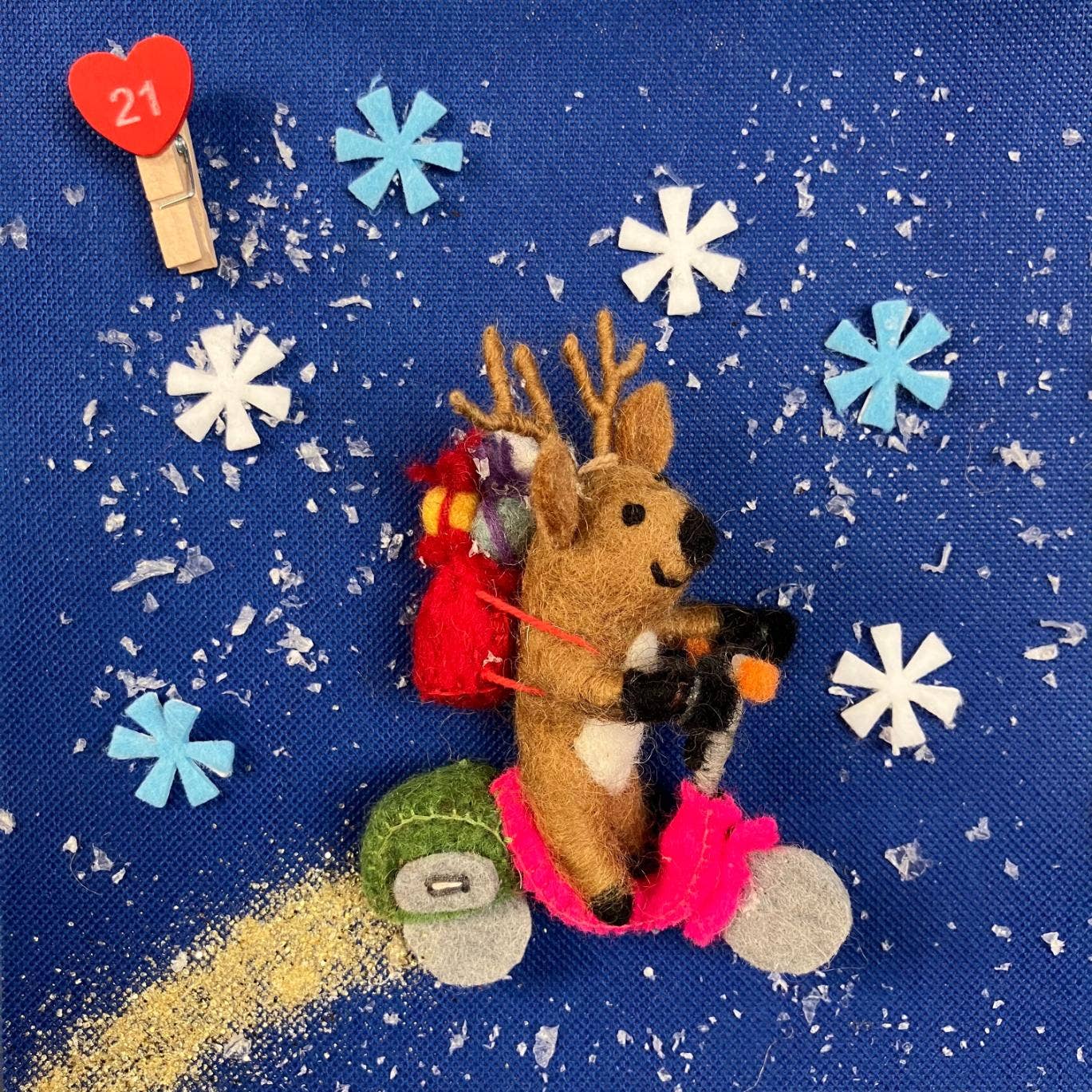 Comet the Reindeer Felt Ornament