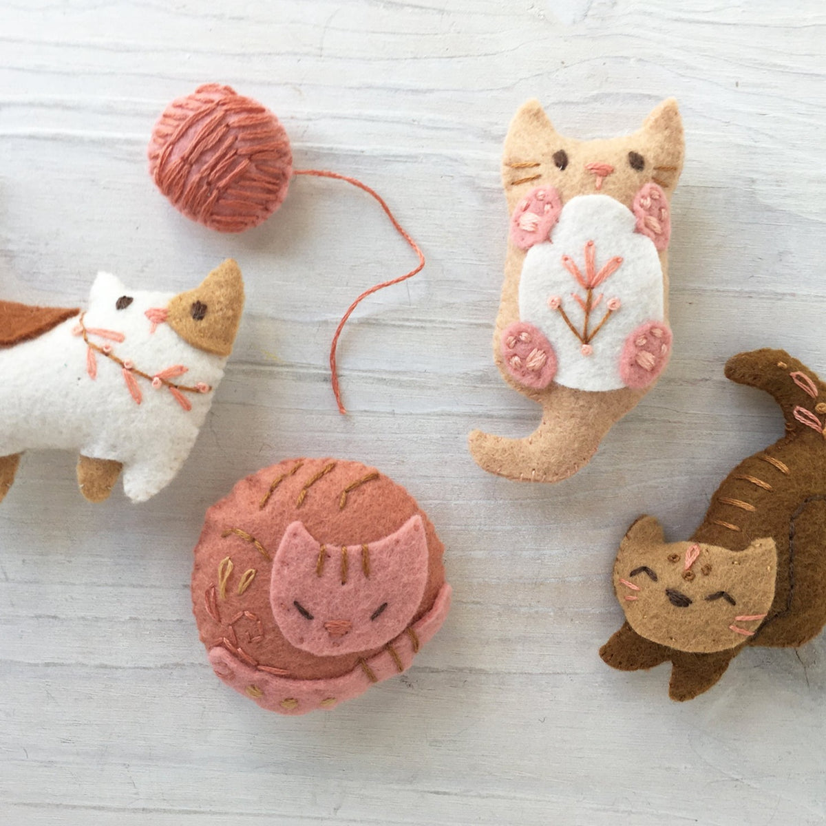 Felt Paper Pattern Fat Kitties Felt Pattern – Benzie Design