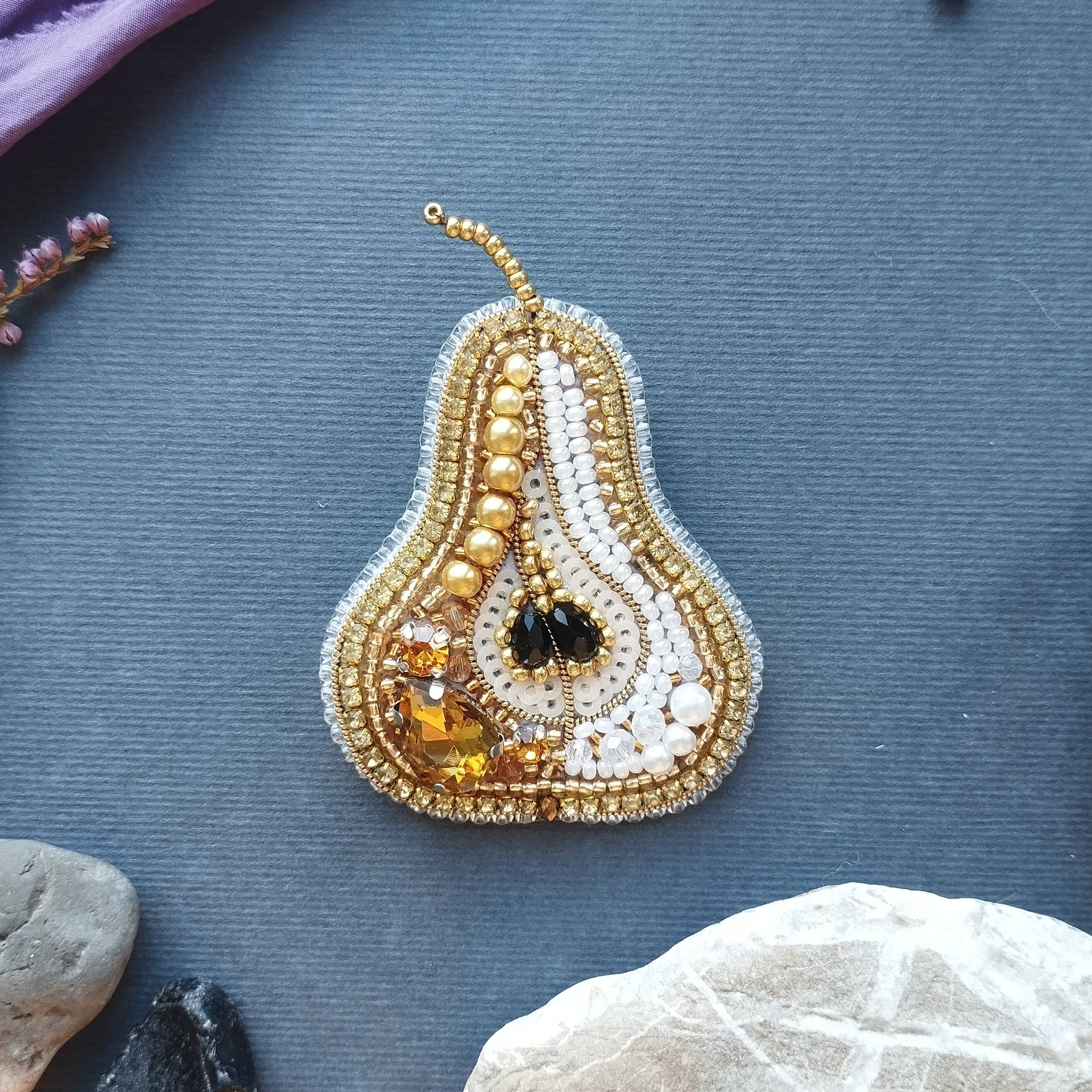 Pear,  Bead Embroidery Kit