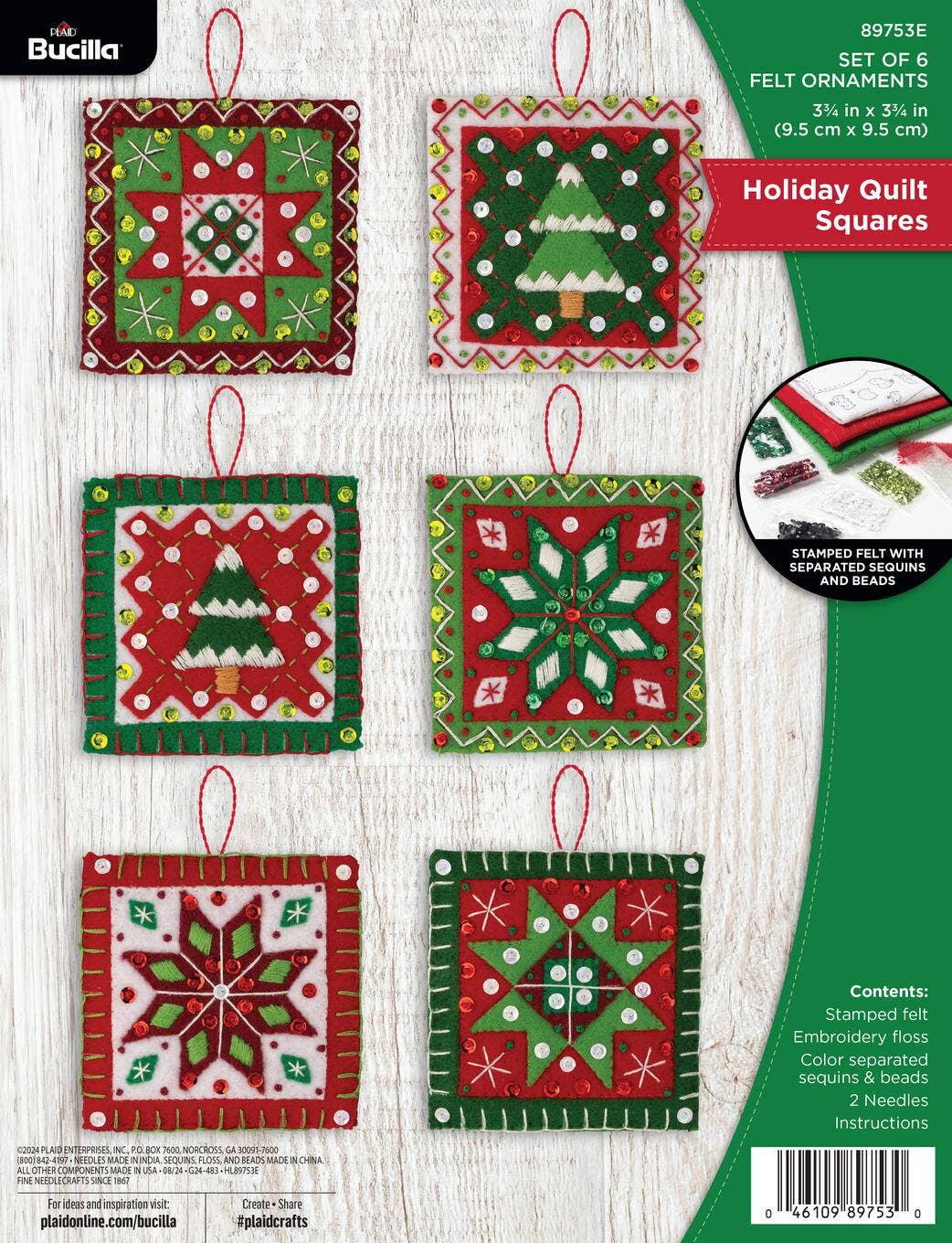 Holiday Quilt Squares, Bucilla Kit