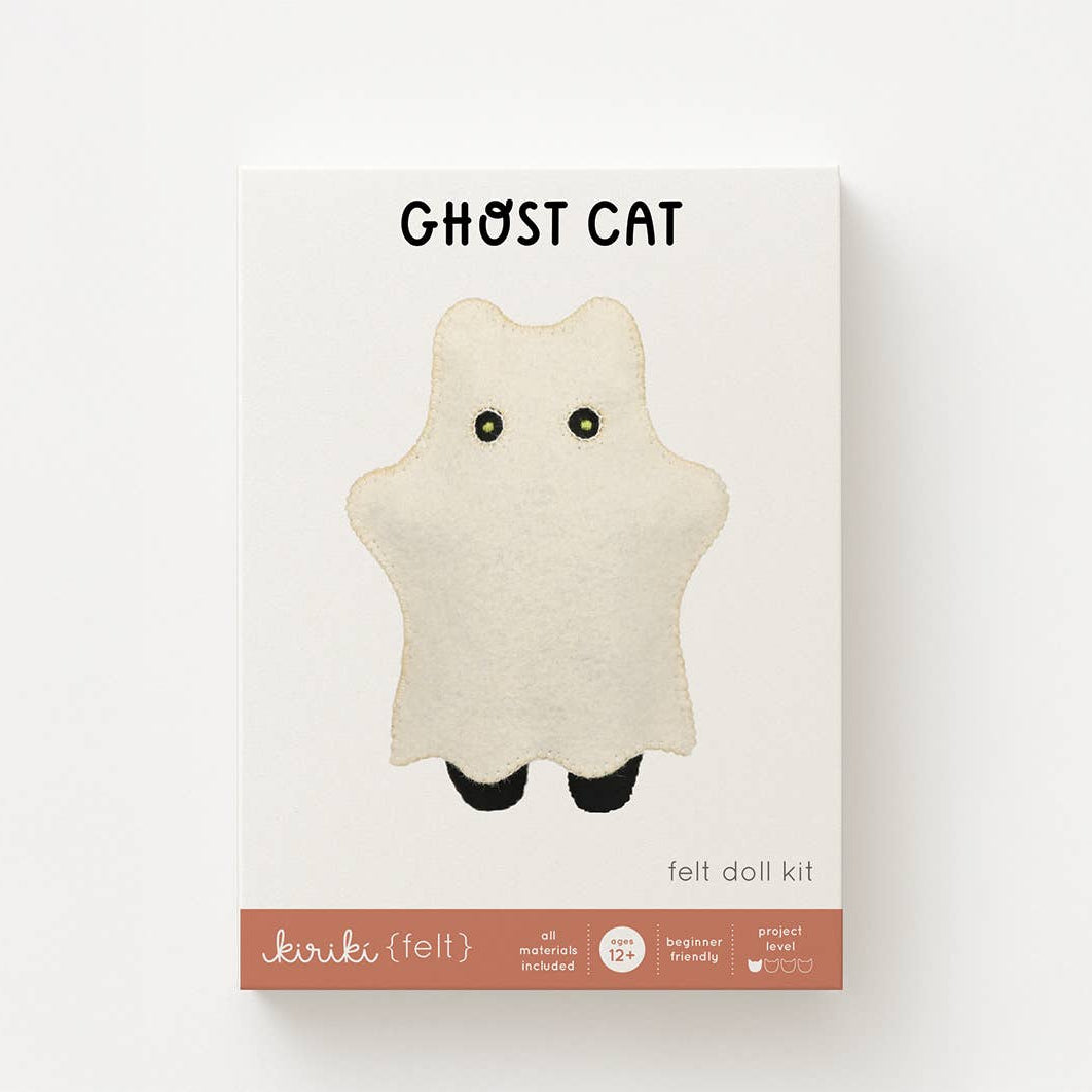 Ghost Cat Felt Doll Kit