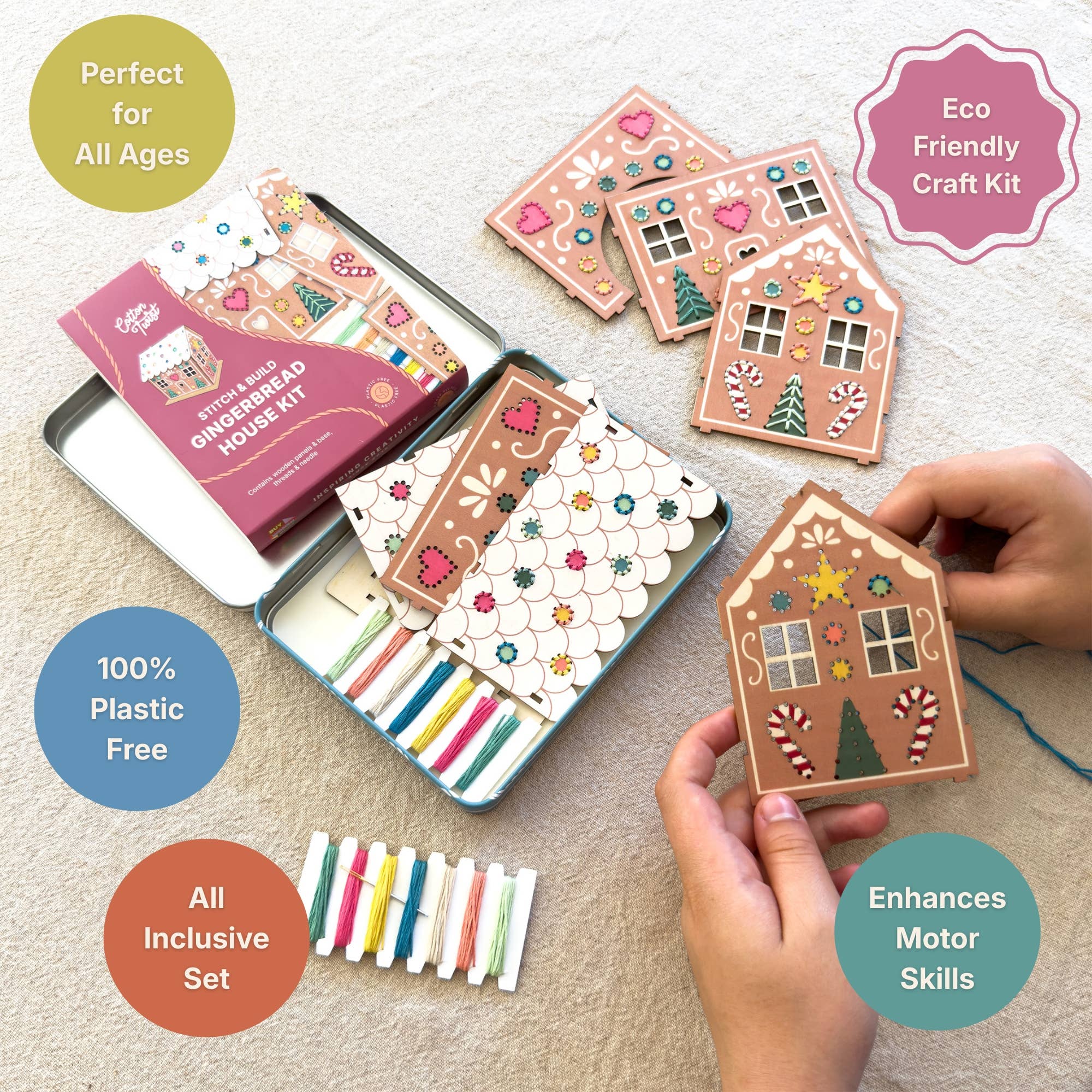 Stitch & Build Gingerbread House Kit