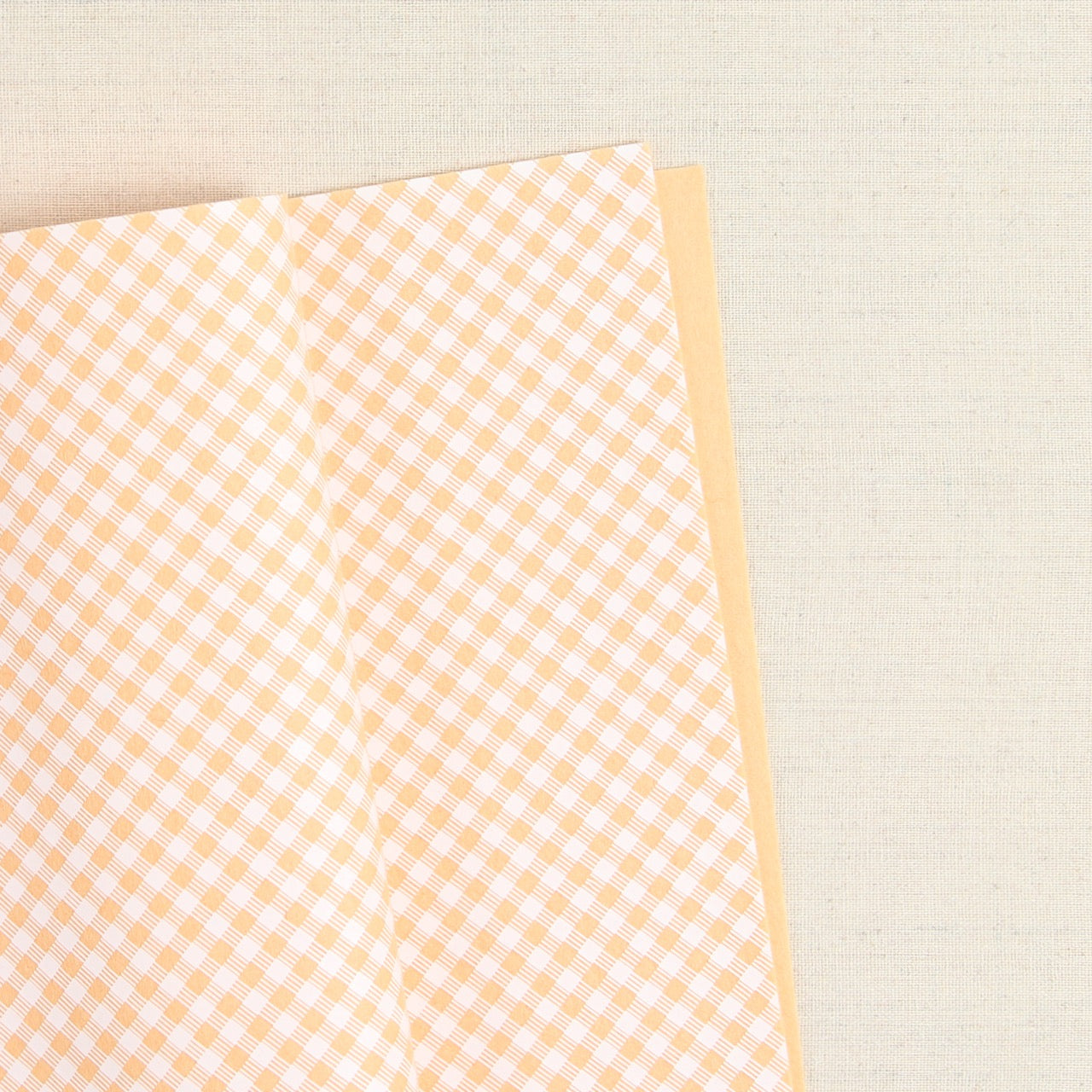 Gingham Printed Felt, Dreamsicle