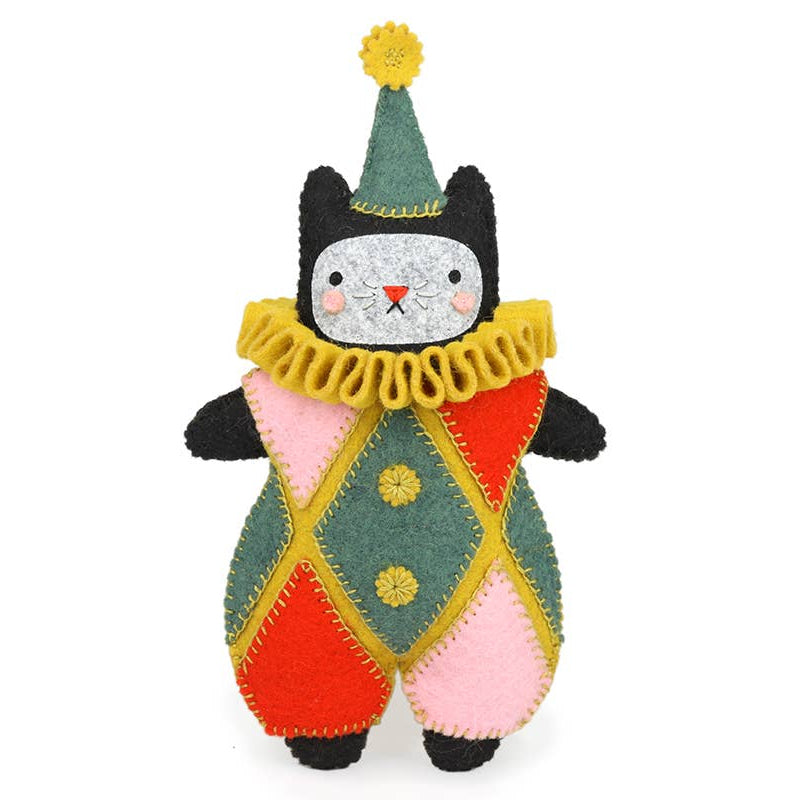 Harlequin Cat Felt Doll Kit