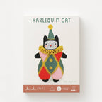 Harlequin Cat Felt Doll Kit