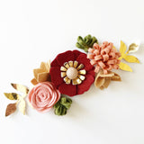Mini Crimson Blush Felt Flower Kit