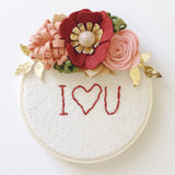 Mini Crimson Blush Felt Flower Kit