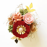 Mini Crimson Blush Felt Flower Kit