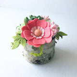 Mini Coral Sage Felt Flower Kit