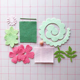 Mini Coral Sage Felt Flower Kit