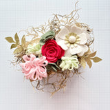 Mini Strawberry Mint Felt Flower Kit