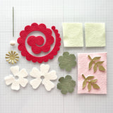 Mini Strawberry Mint Felt Flower Kit