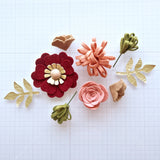 Mini Crimson Blush Felt Flower Kit