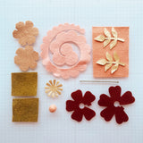 Mini Crimson Blush Felt Flower Kit