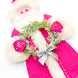 Glitter Wreath Santa
