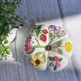 Flower Garden, Pumpkin Pin Cushion