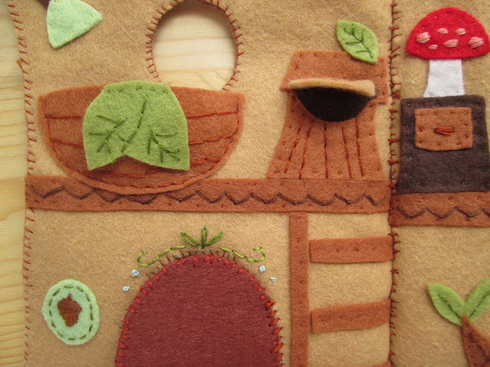 Woodland Treehouse Quiet Book felt pattern