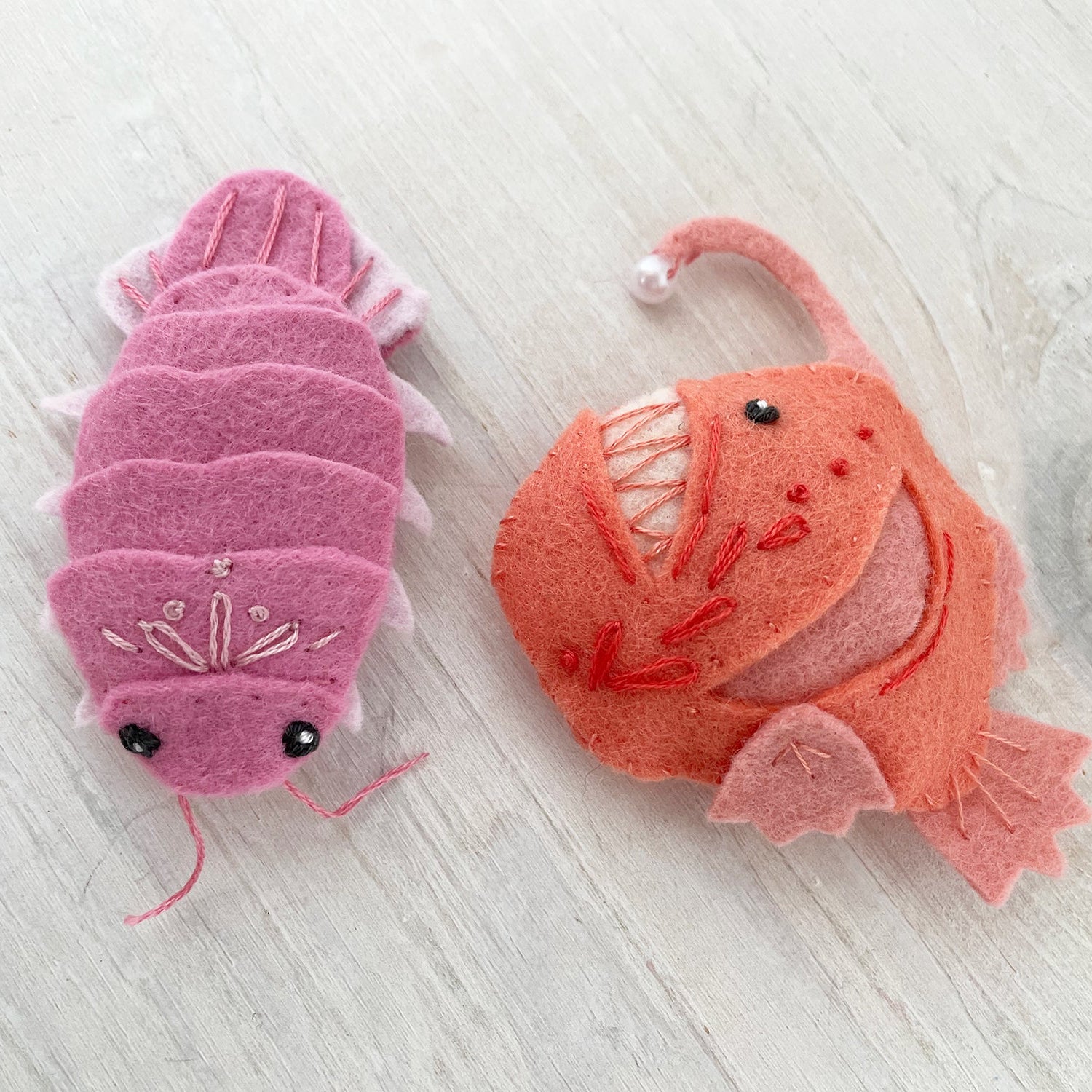 Deep Sea Creatures felt pattern