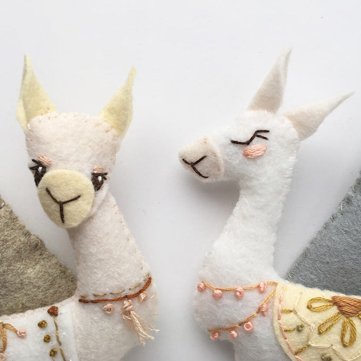 Sweet Llamas Felt Pattern