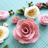 Magnolia Rose Felt Flower Kit